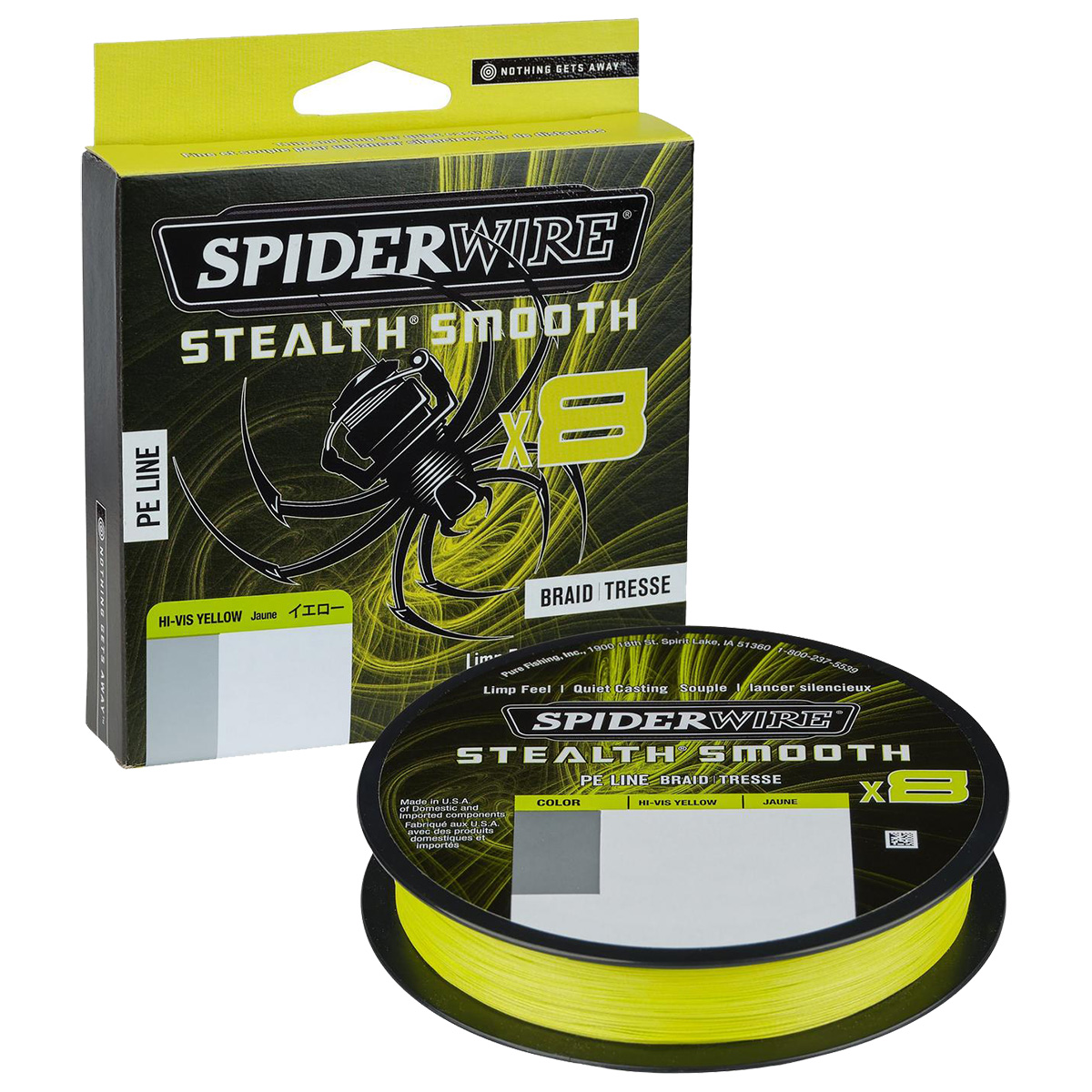 150m SpiderWire Smooth 8 | Gelb | 0,19mm - 18,0kg