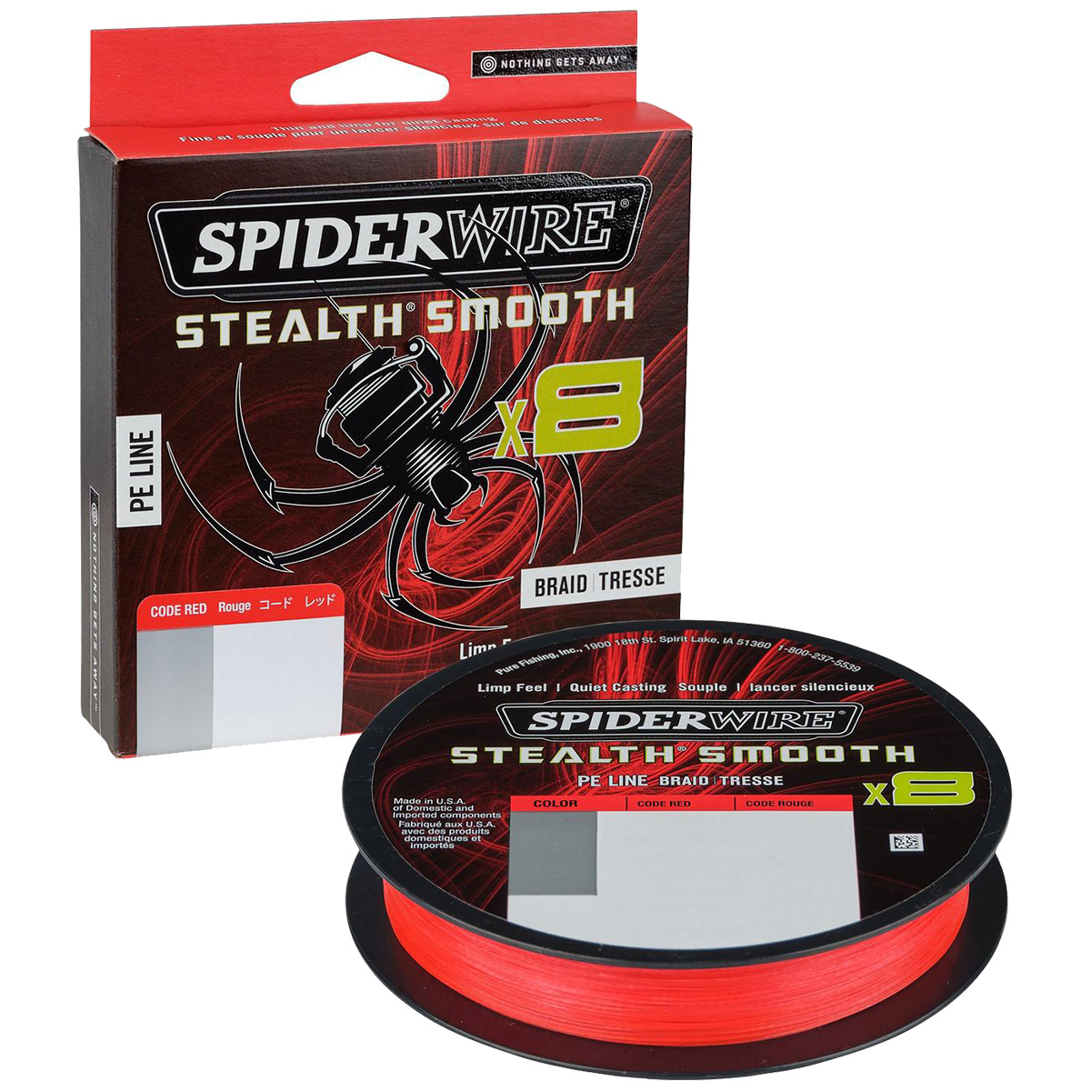 150m SpiderWire Smooth 8 | Rot | 0,19mm - 18,0kg