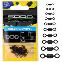 SPRO | Matte Black Rolling Swivel | Wirbel Gr. 10 bis Gr. 1